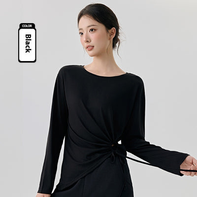 Blusa Deportiva Modal con Recortes Laterales y Cordón Ajustable - Image 8