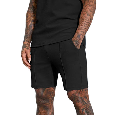 Conjunto Polo Texturizado V-neck y Shorts para Hombre - Image 15