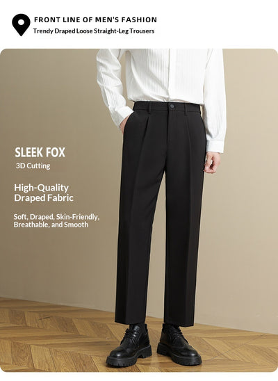 Pantalones de Traje Rectos con Caída Elegante para Hombre - Image 15