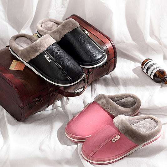 Pantuflas de Algodón Impermeables con Suela PU