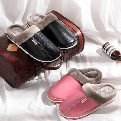 Pantuflas de Algodón Impermeables con Suela PU