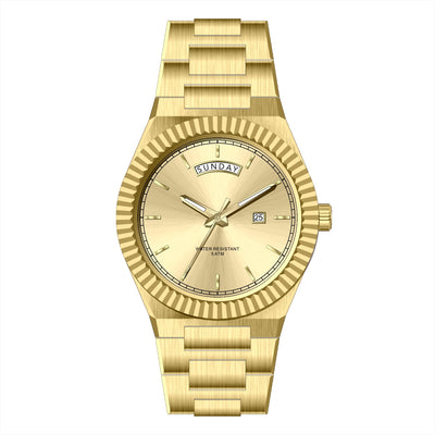 Reloj Ejecutivo de Acero Inoxidable con Correa de Cuero - Resistente al Agua - Image 10
