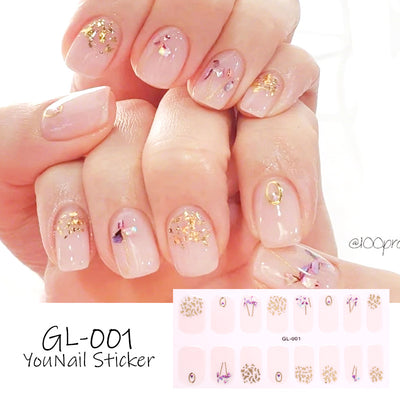 Pegatinas de Uñas Efecto Ojo de Gato Bronceado con Letras de Color - Image 4