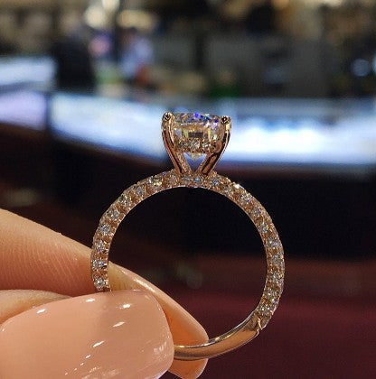 Anillo de Cristal Elegante para Novia - Joya de Diamantes de Imitación para Bodas y Eventos - Image 4