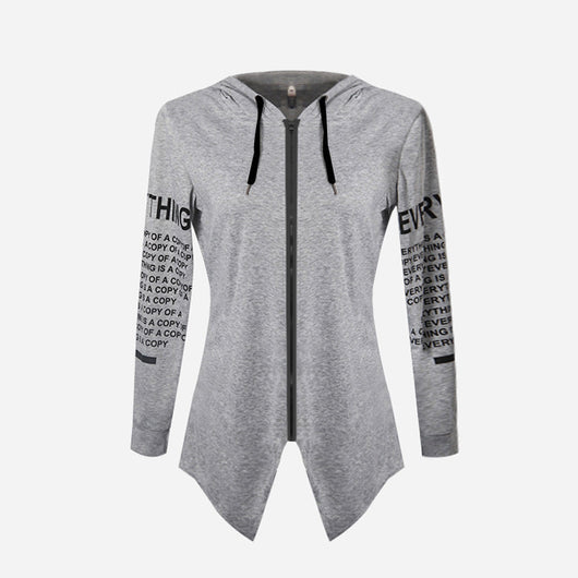 Sudadera con Capucha y Cierre Frontal - Diseño Moderno con Letras Estampadas - Image 8