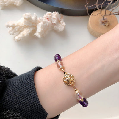 Pulsera de Amatista Natural con Diseño Minimalista e Independiente - Image 2