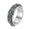 S925 Sterling Plateado Jewelry Fashion Retro Personality Turning Ring 14Size