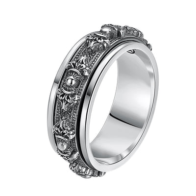 Anillo Giratorio de Plata 925 Estilo Retro Personalidad - Image 5