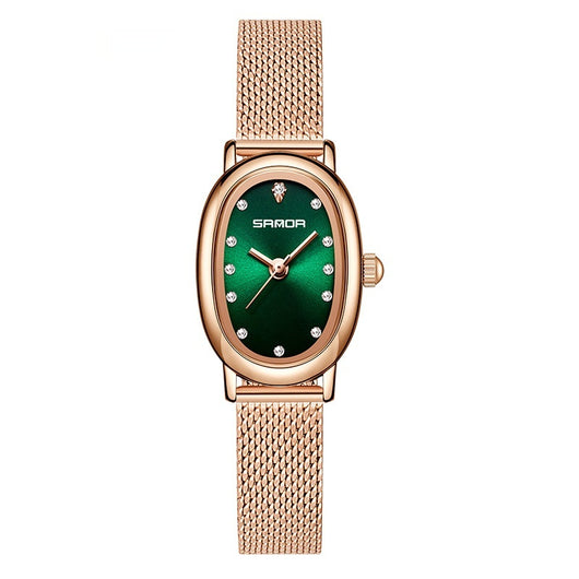 Reloj de Cuarzo para Mujer con Correa de Cuero y Acero Inoxidable Resistente al Agua - Image 5