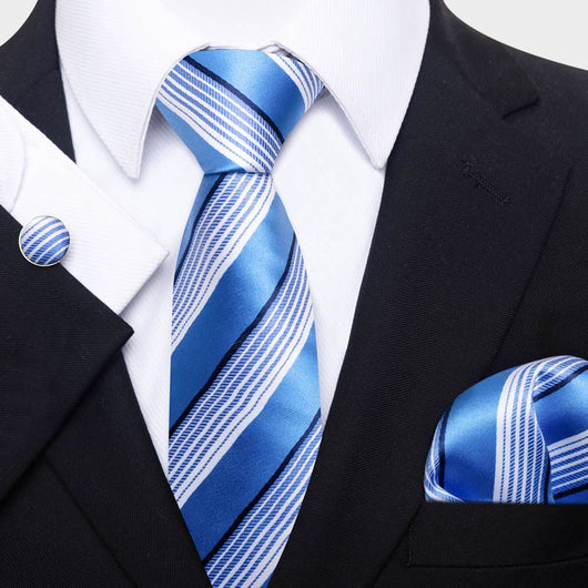Conjunto de Corbata, Pañuelo y Gemelos para Hombre - Elegancia Empresarial - Image 21