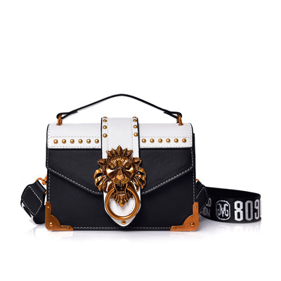 Bolso Bandolera de Moda con Cabeza de León Metálica - Image 8