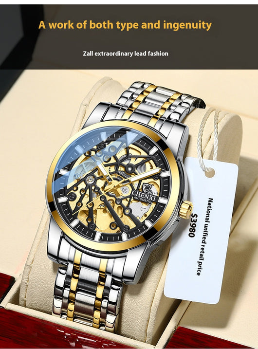 Reloj Mecánico Automático con Esfera Transparente Resistente al Agua - Image 13
