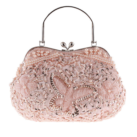 Bolso de Noche Artesanal con Bordado de Cuentas Estilo Clásico - Image 3