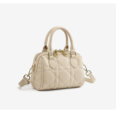 Bolso Mensajero Boston de Cuero Genuino con Diseño Rombo - Image 26