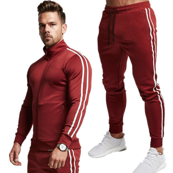 Conjunto Deportivo de Dos Piezas con Rayas Europeas y Americanas