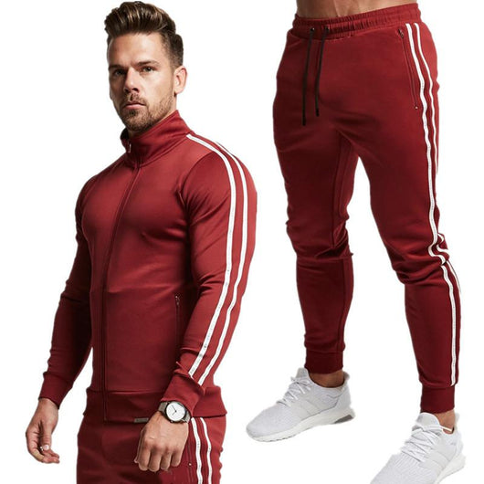Conjunto Deportivo de Dos Piezas con Rayas Europeas y Americanas