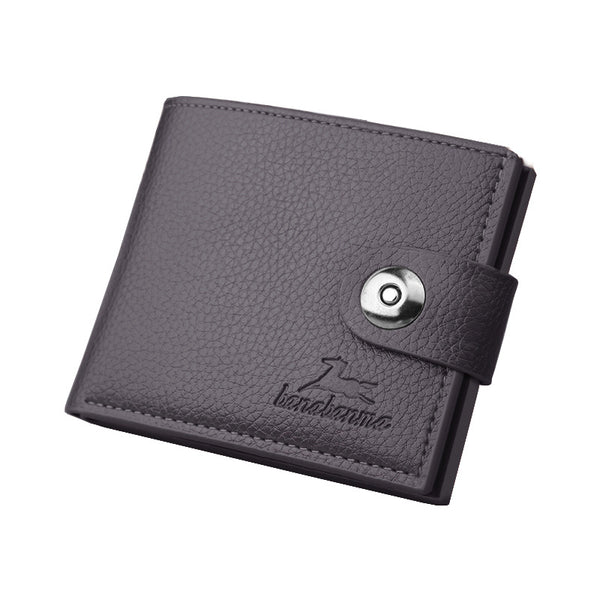 Billetera Corta para Hombre con Cierre Retro