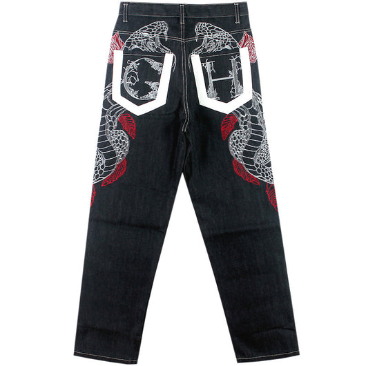 Jeans Hip Hop con Bordados Creativos para Hombre - Image 10
