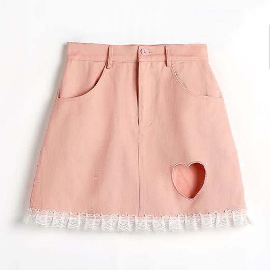 Falda Denim Negra Calada Cintura Alta Suelta Línea A para Mujer - Image 13