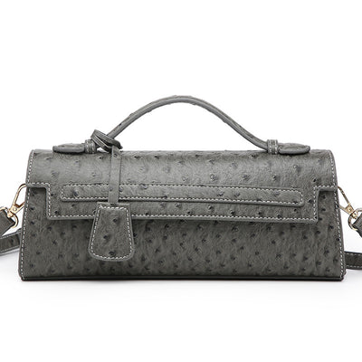 Bolso Bandolera de Cuero Texturizado Avestruz - Image 11