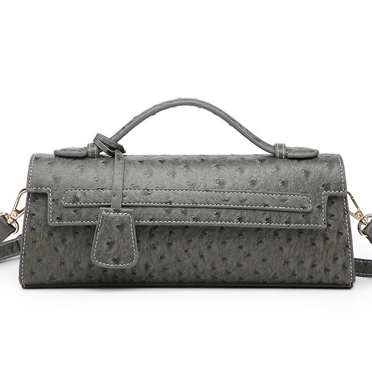 Bolso Bandolera de Cuero Texturizado Avestruz - Image 11