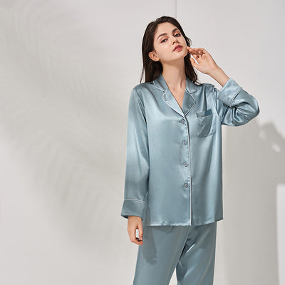 Pijama Largo de Seda para Mujer - Conjunto Elegante para el Hogar - Image 5