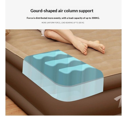 Cama Inflable Portátil con Respaldo Elevado y Acolchado Reforzado - Image 17