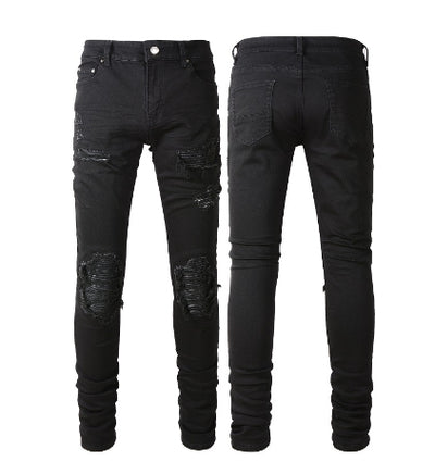 Pantalones Jeans Slim Fit con Rotura en la Rodilla y Stretch para Hombre - Image 6