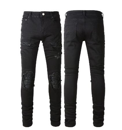 Pantalones Jeans Slim Fit con Rotura en la Rodilla y Stretch para Hombre - Image 6