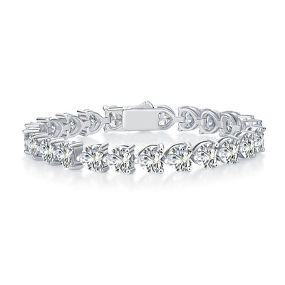 Pulsera de Plata Lujo Diario - Conjunto Elegante con Moissanita Premium y Baño de Platino - Image 12