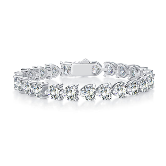 Pulsera de Plata Lujo Diario - Conjunto Elegante con Moissanita Premium y Baño de Platino - Image 12