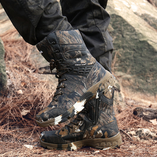Botas Militares de Trabajo para Hombre - Impermeables y Resistentes al Desgarre