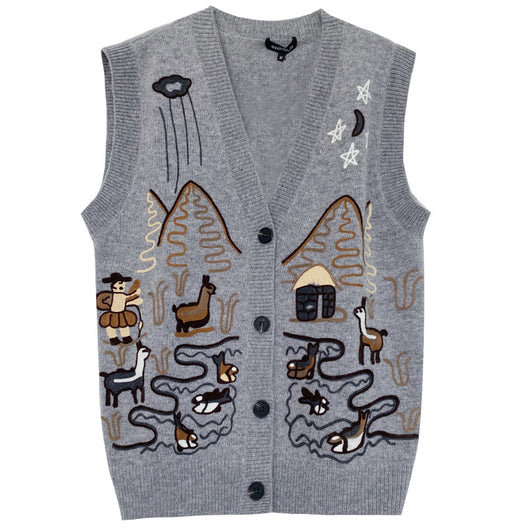 Cardigan Mujer Cuello V con Bordados Artesanales - Image 5