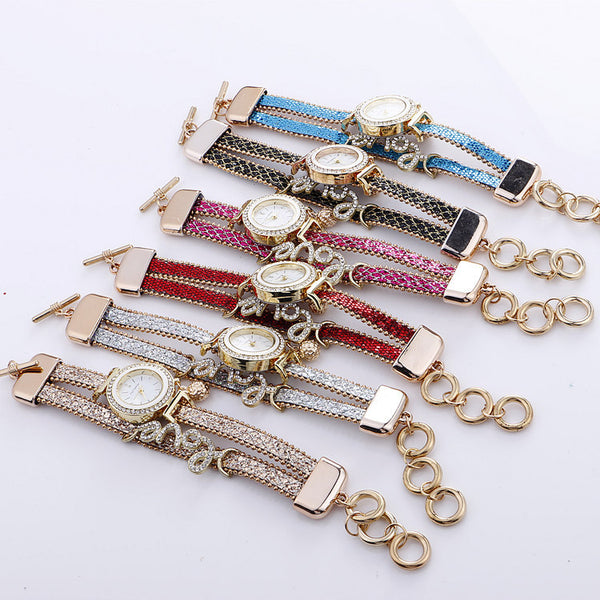 Reloj Pulsera con Lentejuelas