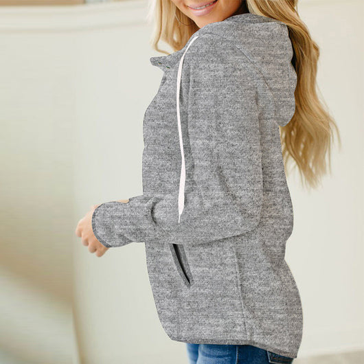 Sudadera con Capucha y Bolsillos para Mujer - Casual de Manga Larga - Image 2