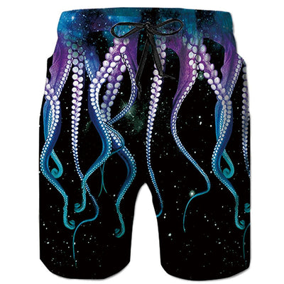 Pantalones Deportivos Casual Plus Size con Estampado de Pulpo - Image 4