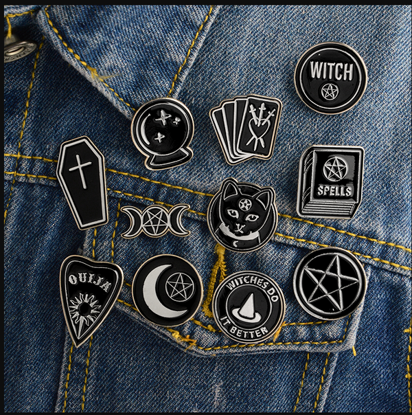 Broche Creativo Negro Elegante