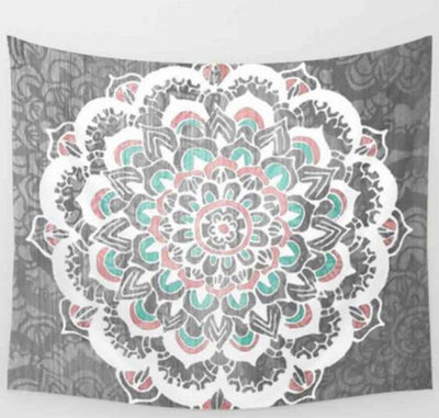 Tapiz Mandala Indio Verde Azul Floral - Manta Multiusos 210x150cm - Image 7
