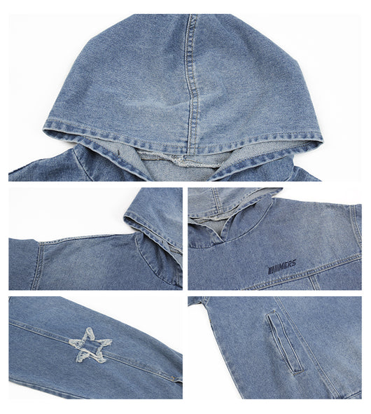 Sudadera Denim Oversized Vintage Lavado Retro - Image 8