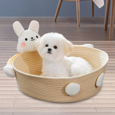 Cama Nido para Gatos de Cuerda de Algodón - Rascador Tejido para Gatos y Conejos - Image 12