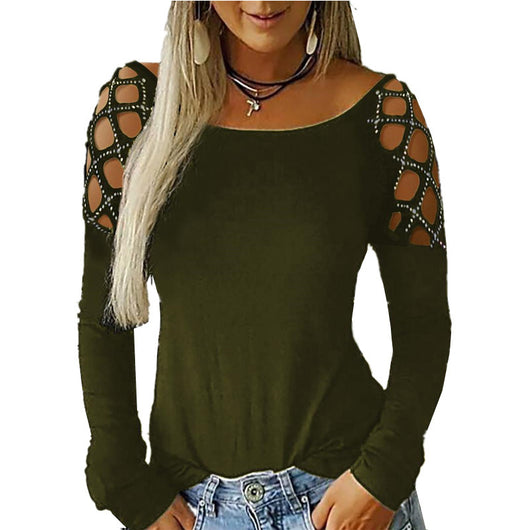 Blusa Cuello Redondo con Strass Calado - Image 3