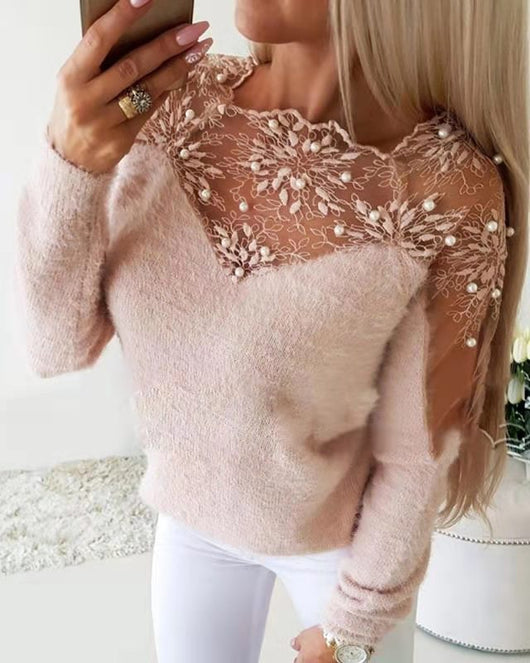 Blusa Tejida de Manga Larga con Tejido Jacquard para Mujer - Image 23