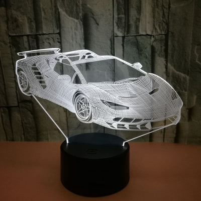 Lámpara de Mesa 3D con Diseño de Auto Deportivo en Acrílico - Image 5