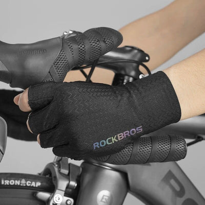 Guantes Cortos de Seda de Hielo Antideslizantes de Secado Rápido para Conducción - Image 4