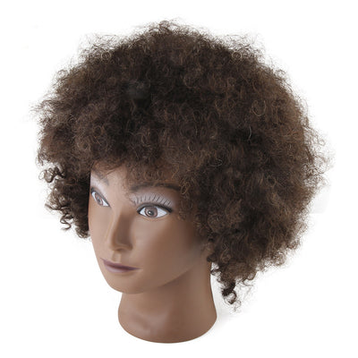Cabeza Maniquí de Cabello Humano Real Negro