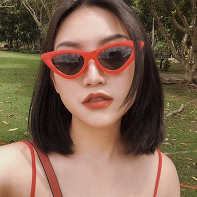 Retro cat-eye sunglasses with a tortoiseshell frame and dark lenses, ideal for a stylish, vintage look. - Image 4