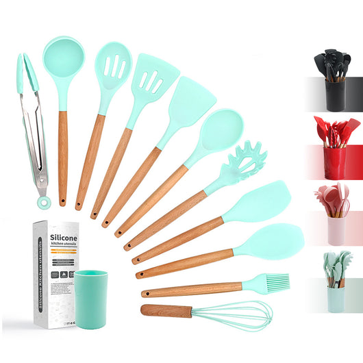 Set de 11 Utensilios de Cocina en Silicona Premium