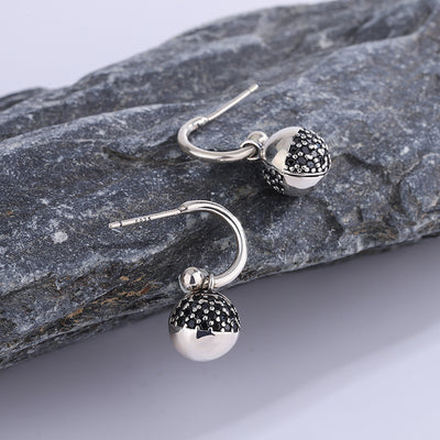 Aretes de Plata 925 Diseño Esfera de Deseos con Circonita - Image 9