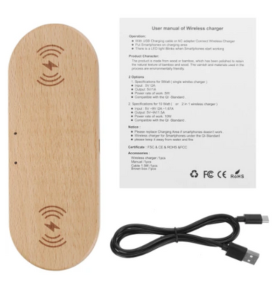 Cargador Inalámbrico de Madera - Image 3