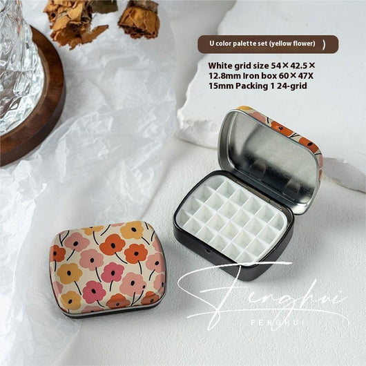 Paleta de Manicura Acuarela Portátil 24 Colores en Caja de Metal - Image 36